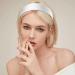 DEEKA 2 Inch Wide Satin Headband for Women and Girls - White/Black 2 Pack - Stylish Hair Accessory - Buy Online on GoSupps.com