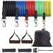 Combor Resistance Bands Set 11 PCS Exercise Band for Working Out Up to 125 lbs