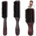 AMOYER Men Beard Brush Wooden Handle Boar Bristle Mustache Cleaning Brush Hairdressing Barber Hair Styling Comb Shaving Comb