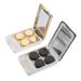 Ultechnovo 2 set boxes in mirror color glasses box glasses case cleaning kit cleaning sets Cosmetics Practical contact lens container suite deliveries container black 9x6.1x2.5cm