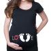 Maternity Funny Pregnancy Tee - Short Sleeve Cute T-Shirt for Pregnant Women (Love Blue, Size S) - Buy Online on GoSupps.com