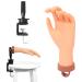 Nail Maniquin Hand for Acrylic Kit,Acrylic Nail Practice Hand Fake Hands to Practice Fake Nails Mannequin Hands Practice Hand for Nails for Beginners with Clamp Holder(Nude Hand) 1