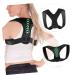 FRCOLOR Posture Belt | Adjustable Posture Trainer for Adults | Ergonomic Hunchback Strap for Men & Women | Black 45X18X1cm - Buy Online on GoSupps.com