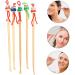 BUTIFULSIC 12-Piece Cartoon Ear Cleaners Set Wooden Ear Wax Remover Tools Random Color - Buy Online on GoSupps.com