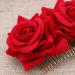 ibasenice Red Garland Hair Flowers Clips- Flamenco Dancer Hairpins Floral Hair Accessory 3D Rose Flower Hair Comb Headpieces Wedding Hair Clip Headwear Barrette Bride Accessories - Buy Online on GoSupps.com