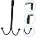 GLEAVI 2pcs Hangers Wreath Hanger Hat Hanger Hat Hooks Twin Hooks Organizer Hook Rack Coat Lip Gloss 17.00X9.00X8.00CM Black - Buy Online on GoSupps.com
