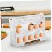 LABRIMP Egg Holder Egg Carton Tray Pallets Fridge Plastic Eggs Egg Organizer for Refrigerator Coriander Automatic Egg Dispenser As Shown3 25X20CM - Buy Online on GoSupps.com