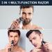 Hatteker Men's 3-in-1 Electric Shaver & Trimmer - Wet/Dry, Waterproof, Rechargeable - Buy Online on GoSupps.com