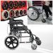 6in/7in/8in Replacement Walker Wheels Wheelchair Front Casters Solid Tires Anti-Slip Rubber Wheels for Rollators Set of 2-Black/Grey Grey 8in (20cm) - Buy Online on GoSupps.com