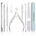 9PCS Cuticle Trimmer with Cuticle Pusher Set, Pingispower Professional Cuticle Nippers Cuticle Cutter and Cuticle Remover Tool, Premium Stainless Steel Cuticle Scissors Care Kit for Nails