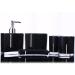 Buy Black 5-Piece Acrylic Bathroom Accessories Set | Stylish Bathing Mug & Toothbrush Holder | International Shipping Available - Buy Online on GoSupps.com