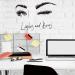 Stylish PVC Removable Wall Decal for Lash & Brow Studios - Eye & Brow Design Decor 25"x18" (Black-JZY234 - Buy Online on GoSupps.com
