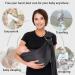 Cuby Adjustable Shoulder Stretcher Baby Sling - Rust-Free Double Ring Breathable Stitch Carrier for Newborns & Children up to 15kg (Dark Gray) - Buy Online on GoSupps.com