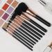 10-Piece Makeup Brush Set - Complete Beauty Tools for Powder & Eye Shadow | International Shipping Available - Buy Online on GoSupps.com