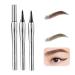 Cooklesa Eyebrow Natural Waterproof Eyebrow Pen With Microfine Tip Two-Pronged Eyebrow Pencil with Micro-fork Tip 3D Waterproof Microblading Eyebrow Pen (01+02)