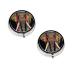Colorful Elephant Printed Mini Round Pill Box Pill Box 3 Compartment Medicine Pill Case Pill Organizer Travel Pillbox Portable Pill Box for Pocket Home Office Use