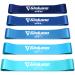 Haquno elastic fitness band 5 pieces resistance band elastic 5 starch levels natural latex exercise equipment for strength training/pilates/yoga - storage box included blue M