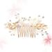FRCOLOR Pearl Hair Comb Bridal Hair Jewellery Golden Hair Clip Golden Hair Clips Golden Hair Clips Gold Hair Clips Tiara Flowers Hair Accessories Rhinestone Comb Wedding Headpiece Accessories - Buy Online on GoSupps.com
