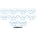 Buy Mask Holder - Silicone Anti-Fog Insert | Food Grade Foldable Flexible - 10 Pack (Blue) for Office Use - Buy Online on GoSupps.com