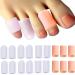 24 Pack Gel Pinky Toe Protectors Silicone Small Toe Caps Gel Little Toe Sleeves For Corns Little Toe Tubes 2 Different Sytle Reduct Friction from Shoes Blisters Calluses Hammer Toes