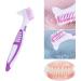 Libcflcc Ergonomic Double-Sided Prosthesis Toothbrush for False Teeth | Multi-Layered Bristles & Plastic Handle | Home Oral Care - Green - Buy Online on GoSupps.com