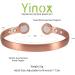 YINOX Magnetic Copper Bracelet for Men & Women | Adjustable 18cm | 6 Magnets | Ideal for Ages 13+ | International Shipping Available - Buy Online on GoSupps.com