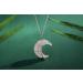 XIANNVXI Crystal Crescent Moon Necklace - Tree of Life Wire Wrapped Reiki Pendant for Women - Rose Quartz Healing Crystals Jewelry - Buy Online on GoSupps.com