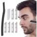 Nocapam Eyebrows Knife & Ugenbrauen Razor Blades | Professional Beard & Mustache Razor with 6 Replacement Stainless Steel Blades for Home & Salon Use - Buy Online on GoSupps.com
