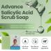 Salicylic Acid Scrub Soap - Acne Cleanser & Dark Spot Treatment with 8 Active Ingredients | Brightening Kojic Bar Soap for Blemish & Sun Spot Removal - Buy Online on GoSupps.com