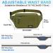 Retee Bellbag Waterproof Hip Pocket - 5 Pocket Breast Bag for Men & Women | Ideal for Outdoor Travel & Hiking (A-Green) - Buy Online on GoSupps.com