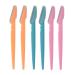 Luckyopt 6 eyebrows razor set stainless steel small eyebrows shaver with dust and safety net multifunctional eyebrow cutter women eyebrows razor body hair (6) 6 pieces