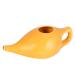 WG inc Ceramic Neti Pot Nasal Nose wash Cleansing Cup Natural Treatment Sinus Rinse Pot (Marigold Yellow) with Eye Cup & Linen Reusable Face Wipe