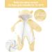JiAmy Newborn Baby Winter Hooded Romper Fleece Snowsuit Jumpsuit - Cartoon Cat Outfit | 9-12 Months Yellow - Buy Online on GoSupps.com