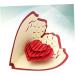 LALAFINA 3d Love Heart Wedding Invitations Paper Valentines Day Greeting Card Women Birthday Party Invitation Creative Gift Card 3d Blessing Card 15c Red Manual Memory Card - Buy Online on GoSupps.com