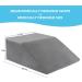 10 Inch Memory Foam Leg Elevation Pillow | Removable Cover | Improve Blood Circulation | Relieve Leg, Knee, Hip & Back Pain | Grey - Buy Online on GoSupps.com