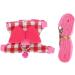 Small Pet Vest Chest Strap Pet Walking Harness and Leash Set Rabbit Squirrel Ferret Hamster Pink Vest Harness(S) - Buy Online on GoSupps.com