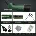 PankooFamily 25-75X70 HD Spotting Scope with Smartphone Mount Kit, Tripod, and BAK4 Angled Eyepiece - Ideal for Bird Watching, Target Shooting, and Wildlife Observation - Buy Online on GoSupps.com