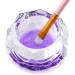 Nail Art Dappen Dish Crystal Glass Liquid Powder Cup Clear Diamond Manicure Bowl with Lid Brushes - Buy Online on GoSupps.com
