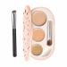 Doll 10 Cosmetics Tri Color Concealer To Cover Black Eye Circles Freckles Facial Brighten Skin Color And Multi Color Concealer Plate Subtle Beauty Makeup Stack(C One Size)