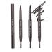 3 Pcs Waterproof Eyebrow Pencil Longwearing Eyebrow Pen Makeup with Brush Smudge Proof Brow Pen Eye Brow Pencils for Women Daily Eye Makeup(Black)