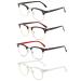 Computer Gaming Blue Light Blocking Glasses Half frame Retro Semi Rimless Clear Lens Glasses Eyewear Men Women J47 Blackbrownredclear
