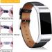 Mornex Replacement Leather Band for Fitbit Charge 2 - Classic Black 5.5-8.1 Inch - Buy Online on GoSupps.com