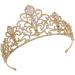 Lurrose Golden Crown Tiara - Vintage Baroque Rhinestone Queen Crown for Halloween & Costume Parties - International Shipping - Buy Online on GoSupps.com