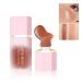 Cream Liquid Blush Soft Cream Blush for Cheeks Matte Creamy Blush Stick Long Lasting Waterproof Face Blushes Natural Blush Makeup-6#Chocolate