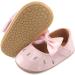 LACOFIA Baby Girls Anti-Slip First Walking Shoes | Bowknot Mary Jane Princess Party Shoes | 3-6 Months | Pink - Buy Online on GoSupps.com