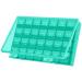 Annwer Large Monthly Pill Organiser 28 Day Pill Box Organizer by Week Large 4 Weeks One Month Pill Cases with Dust-Proof Container for Pills/Vitamin/Fish Oil/Supplements-Cyan
