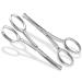 Set of beard scissors and hair scissors - stainless steel - curved and straight cutting surface
