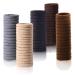 Hair Ties For Women Girls Men Kids Toddler Seamless Hair Ties For Thick & Curly Hair - Brown Rubber Bands For Hair No Damage Ponytail Holder 1 Count (Pack of 100) Brown