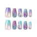 Medium Press on Nails with Rhinestones - Full Cover Acrylic Coffin Nails | 24PCS for Women & Girls - International Shipping Available - Buy Online on GoSupps.com