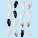 Shop Coffin Press on Nails - Short Square French Tip Design | 24 Pcs Glossy Fake Nails with Glue - International Shipping Available - Buy Online on GoSupps.com